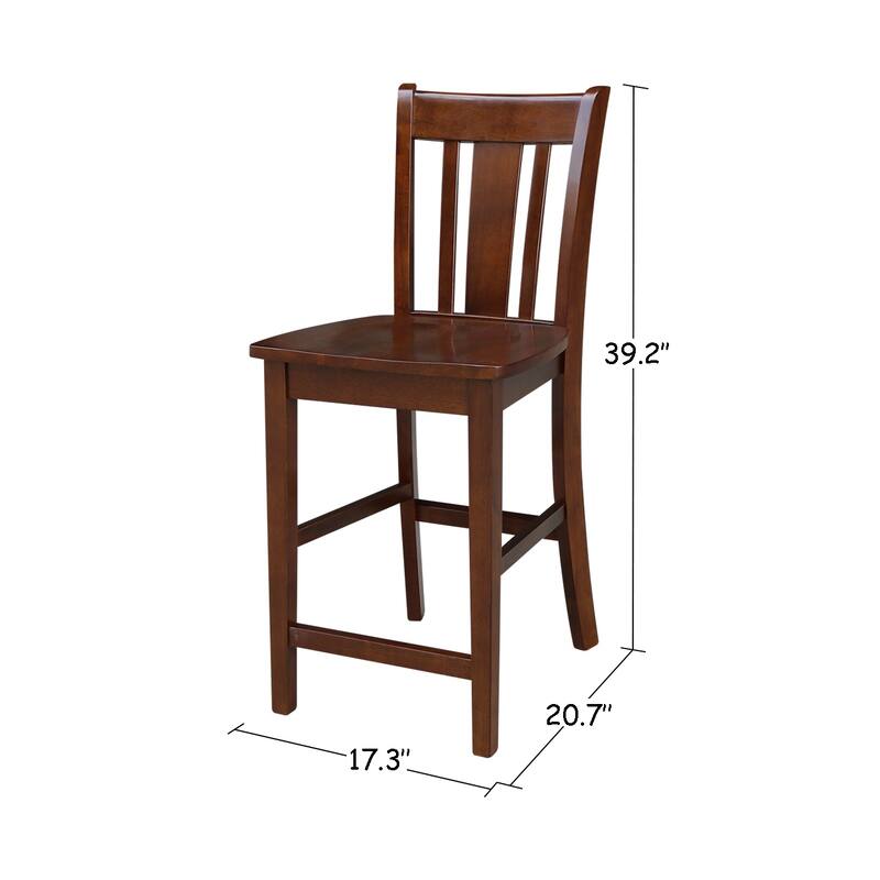 36" Round Pedestal Counter Height Table with 2 Madrid Stools - Mocha - 3 Piece Set