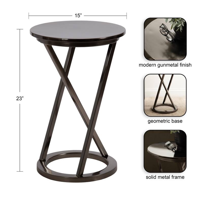 Kate and Laurel Aja Modern Metal Side Table