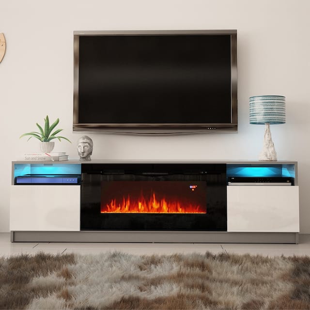 Strick & Bolton Amsden Electric Fireplace TV Stand