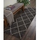 preview thumbnail 33 of 120, Nourison Brisbane Large Diamond Geometric Modern Shag Area Rug 2' 2" x 7' 6" - Charcoal - Runner