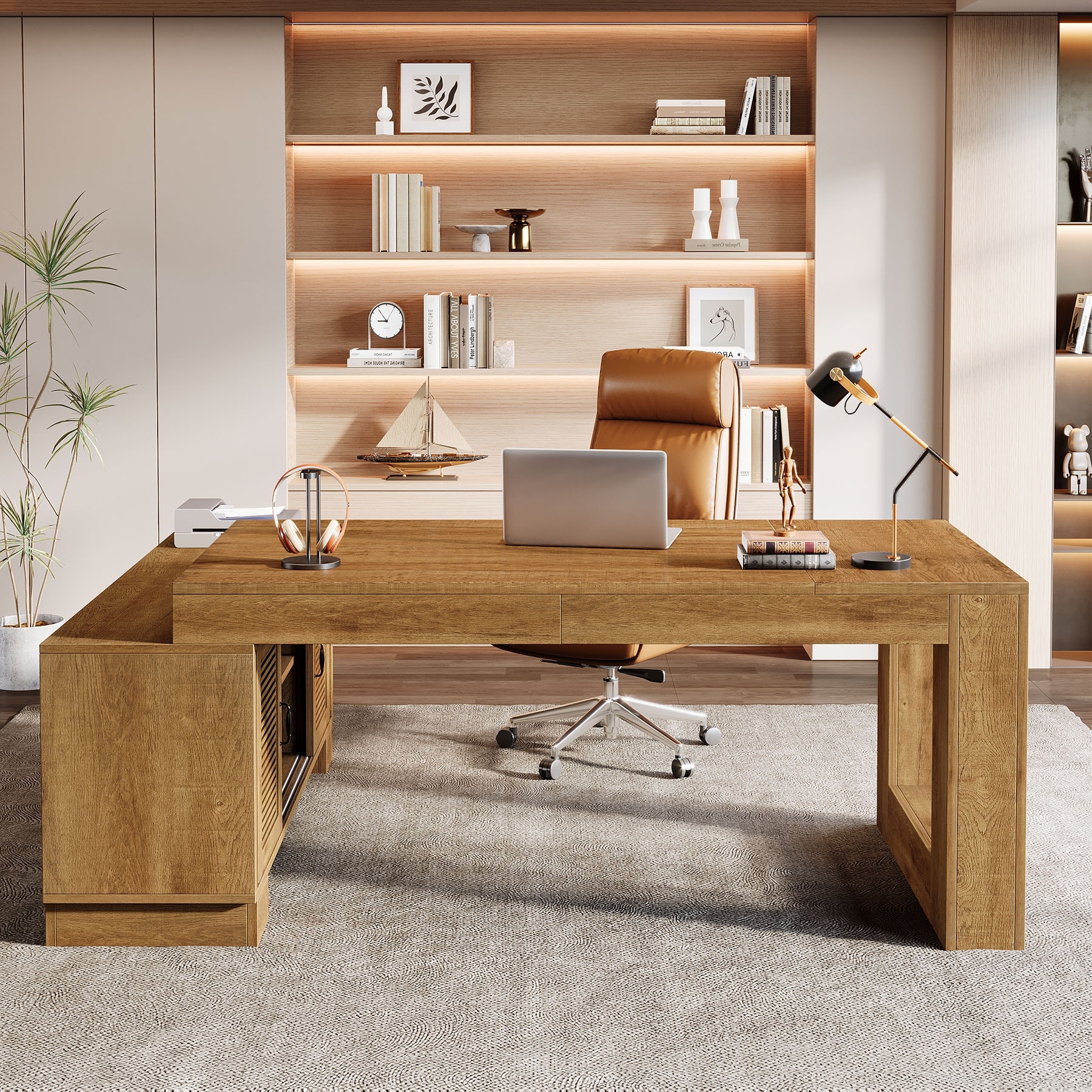 L-Shaped-Executive-Desk-with-