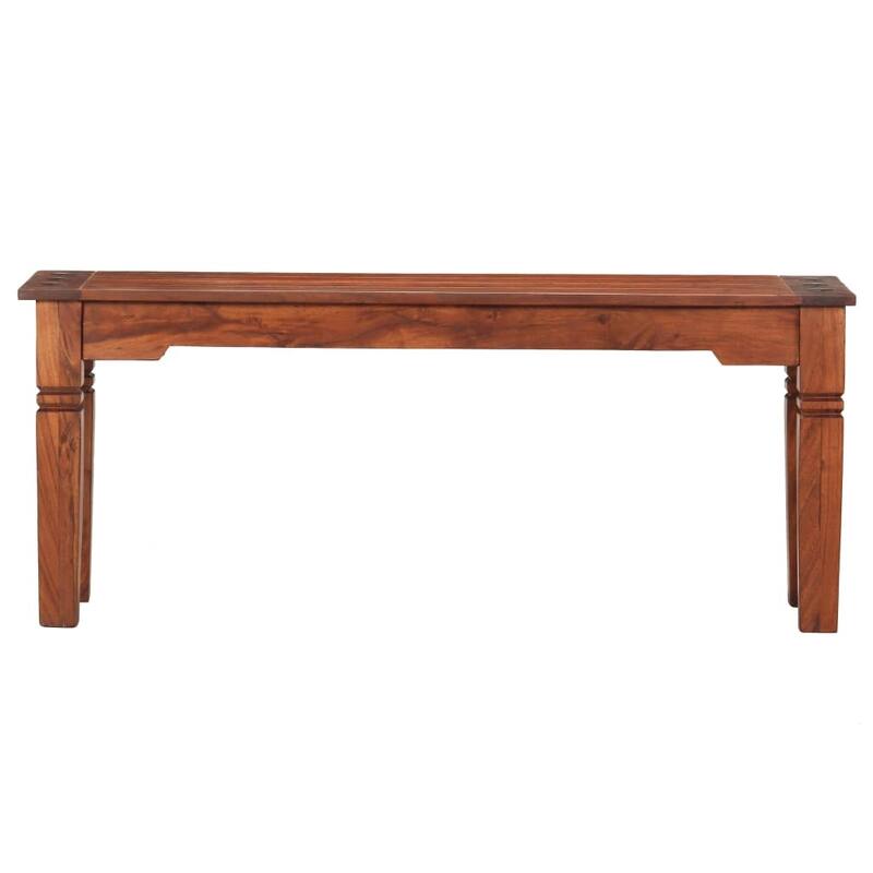 vidaXL Bench 43.3 " Solid Acacia Wood - 43.3 x 13.8 x 17.7"