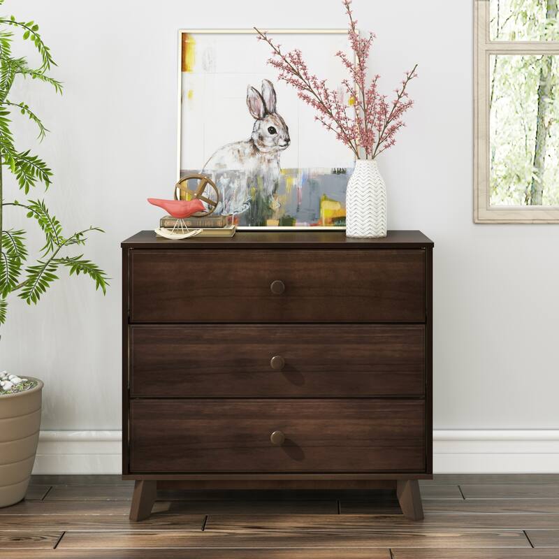 Max and Lily 3-Drawer Solid Wood Dresser