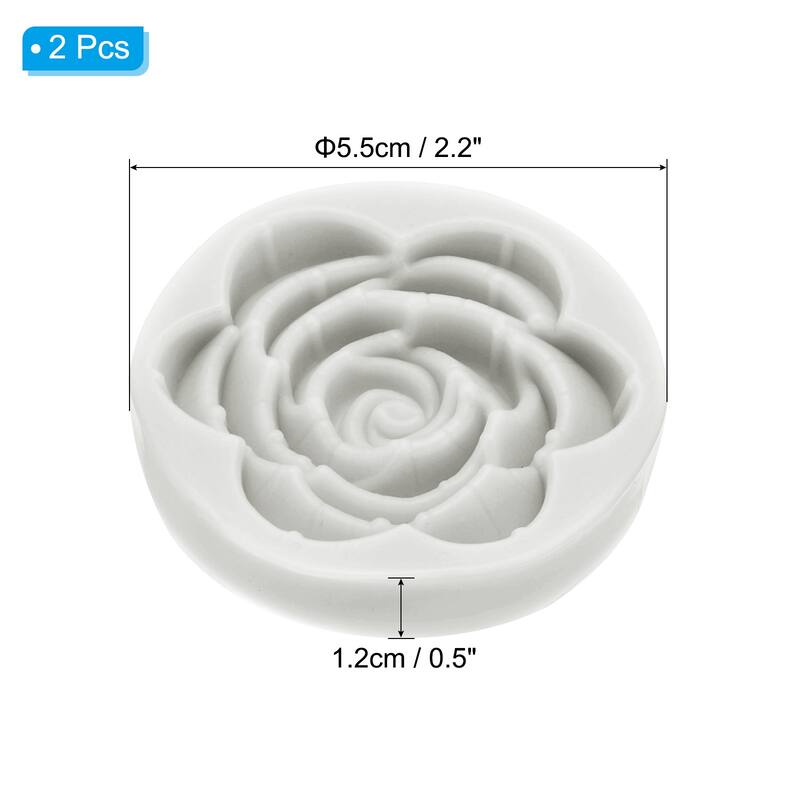 Sunflower Clay Molds, 2 Pcs Silicone Miniature Clay Molds - Gray