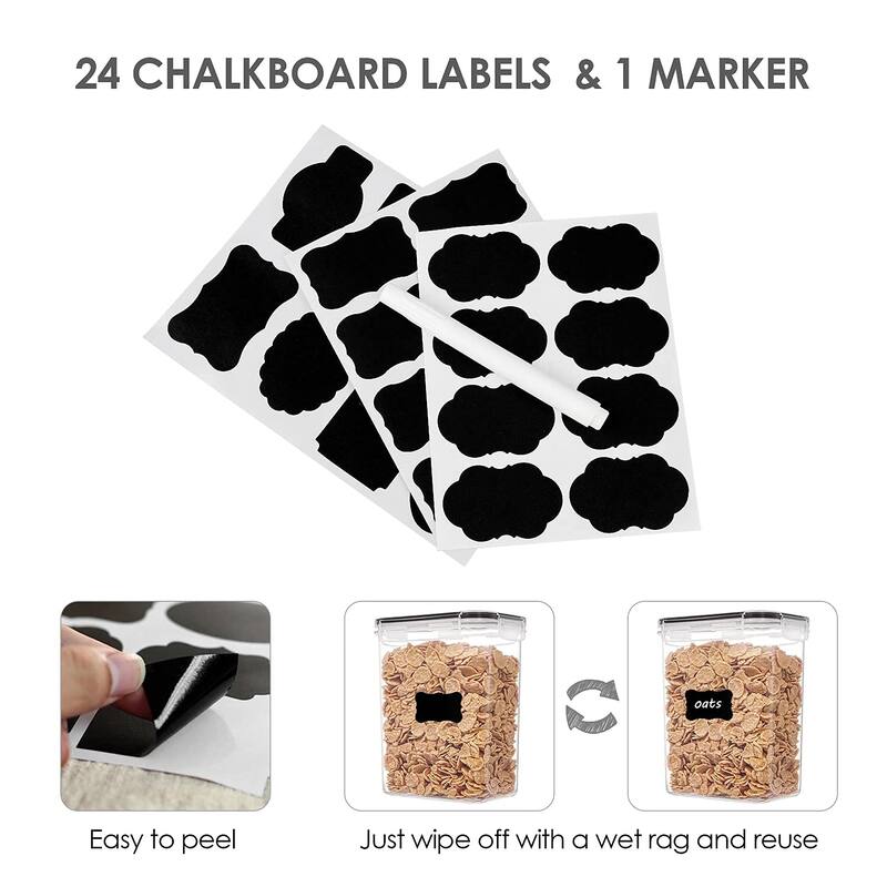 Airtight Food Storage Containers with Lids, 24 pcs Plastic Kitchen and