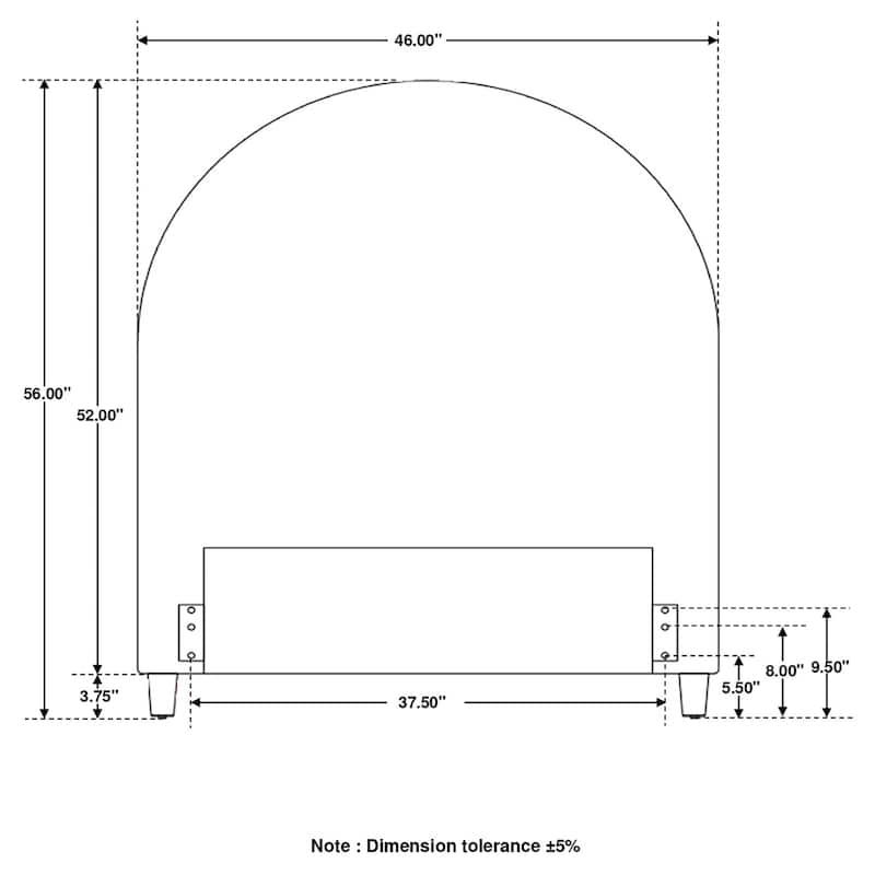 June Transitional Upholstered Panel Headboard