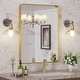 preview thumbnail 99 of 141, Apmir Metal Frame Tempered Glass Bathroom Vanity Mirror for Wall, Cloakroom, Bedroom 28" x 20" - Gold