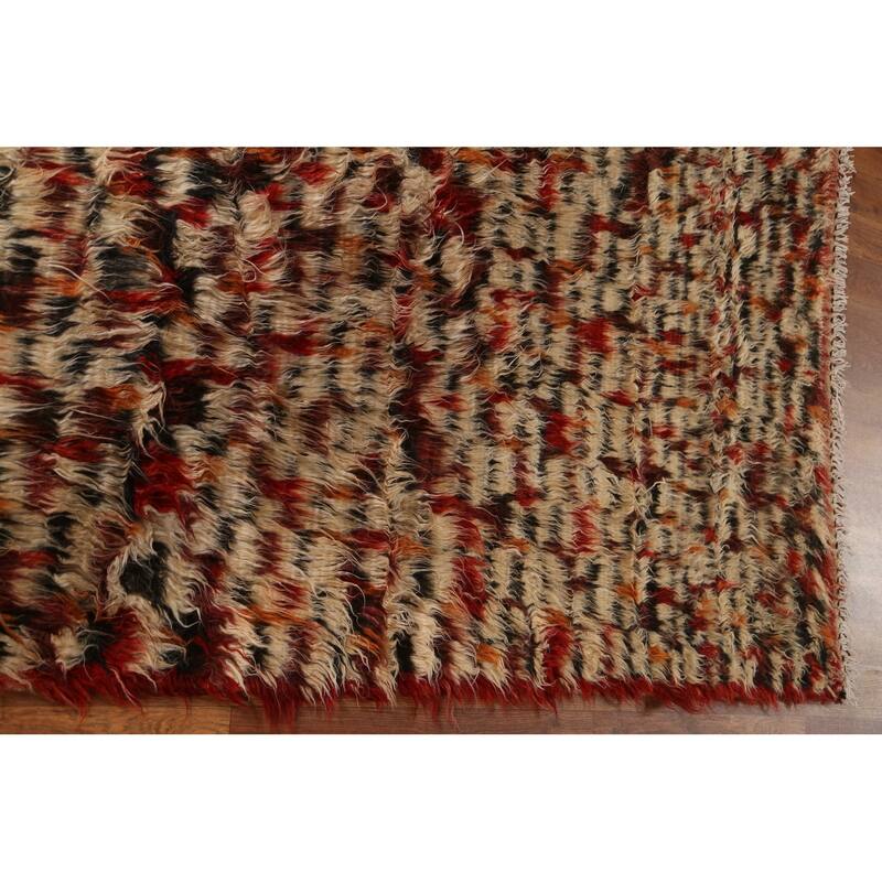 Hand Knotted Oriental 100% Wool Carpet Tribal Tribal Beige & Ivories Moroccan Area Rug - 7' 10'' X 5' 4''