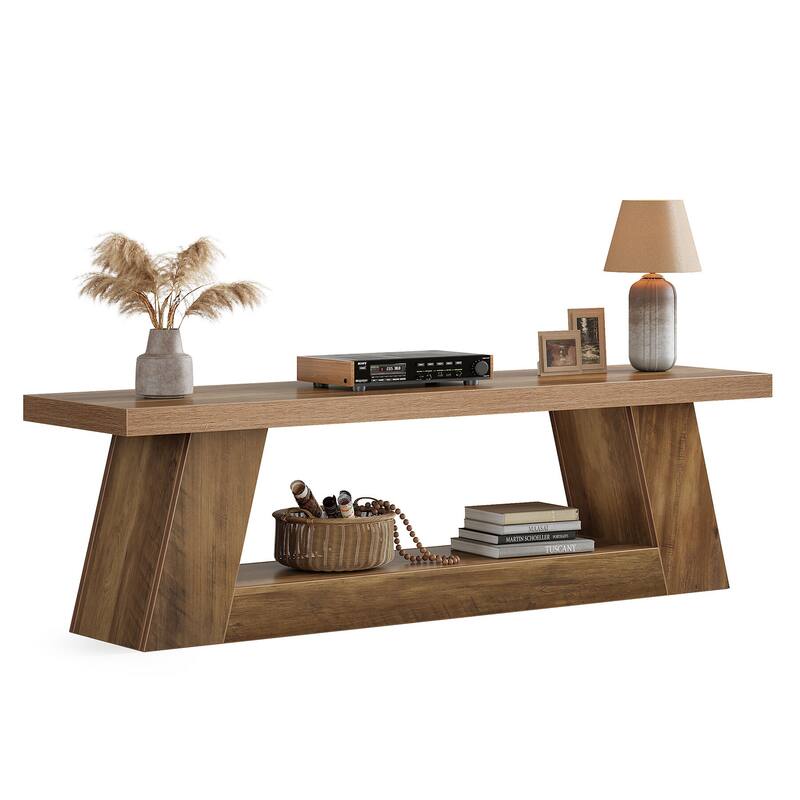 63" TV Stand for 55/60/65/75-Inch TVs, Extra Long Media TV Console