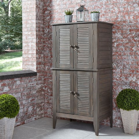 Maho French Grey Outdoor Storage Cabinet