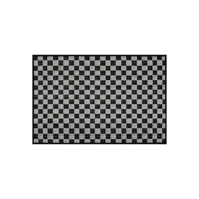 World Rug Gallery Checkered Indoor/Outdoor Flat Woven Area Rug