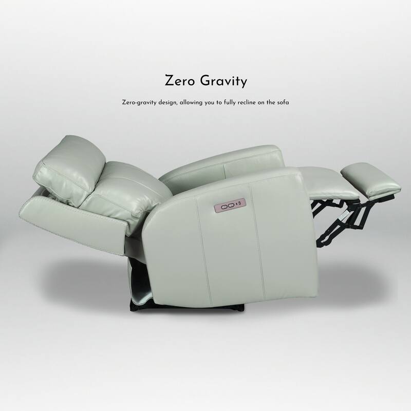 104" W 6 Seater Genuine Leather Power Sectional Sofa and Recliner Set with Dual Power, Zero Gravity, 1 Power Armlesschair