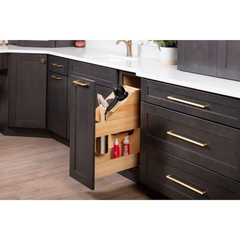 Hardware Resources PVBPOF8 Powered Organizer 8" Wide Plug-In No Wiggle - UV Coated Light Wood