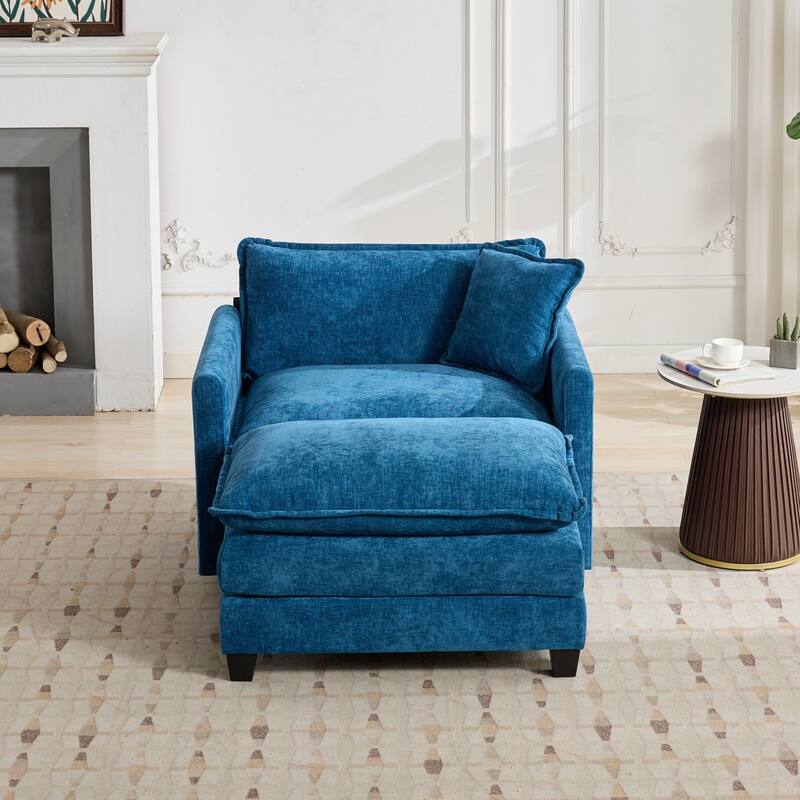Cloud Sofa Ottoman only, Modern Sectional Couch, for Living Room Bedroom and Apartment