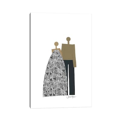 iCanvas "African American Couple In Black & White" by LouLouArtStudio Canvas Print
