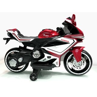 Children's 12V Ride-On Motorcycle with Bluetooth, LED Wheels, and Safety Training Wheels