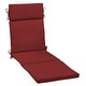 preview thumbnail 52 of 86, Arden Selections Leala Texture Outdoor Chaise Lounge Cushion 72 in L x 21 in W x 2.5 in H - Ruby Red Leala