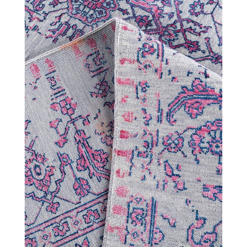Ikat One-of-a-Kind Hand-Knotted Area Rug - Gray, 8' 1" x 10' 4" - 8' 1" x 10' 4"