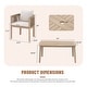 preview thumbnail 4 of 12, Outdoor Dining Set 7-Piece Acacia Wood Patio Rope-Woven Arm Chair and Dining Table with Umbrella Hole
