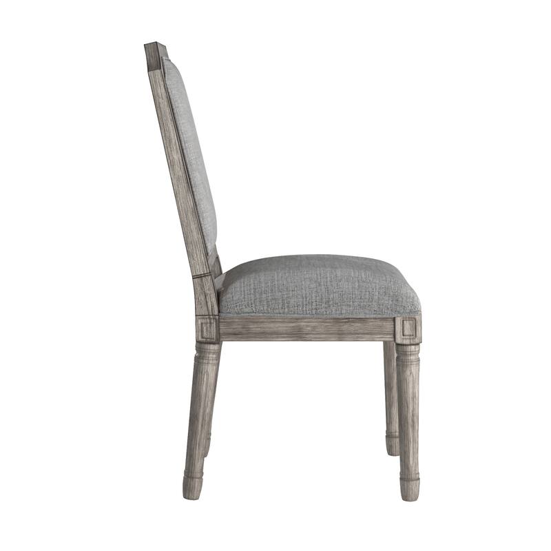 Deana Arched Linen and Wood Dining Chairs (Set of 2) by iNSPIRE Q Artisan