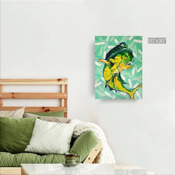 Shop Mahi Mahi Wrapped Canvas Coastal Wall Art By Sarah Lapierre