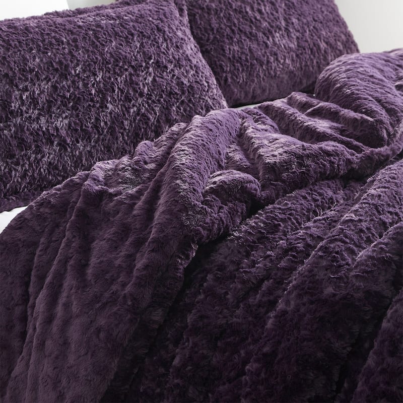 Wriggle With It - Coma Inducer® Oversized Comforter Set - Darkest Possible Purple