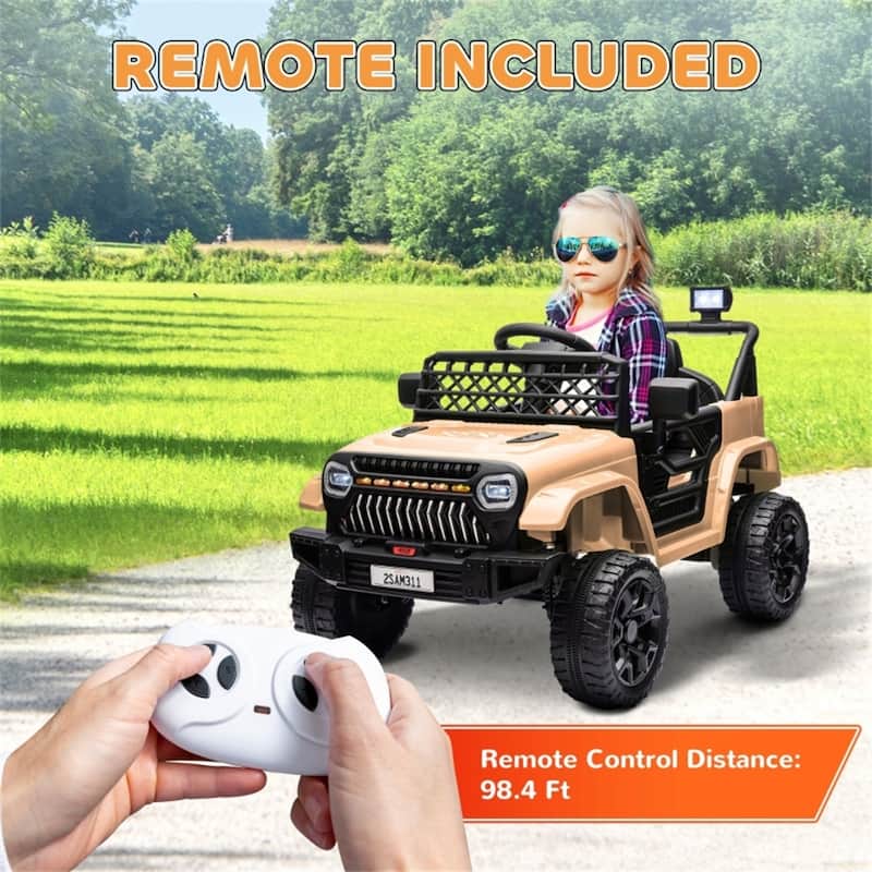 Children’s 12V Electric Ride on Car with Remote Control and Dual Motors Music Horn USB and Headlights