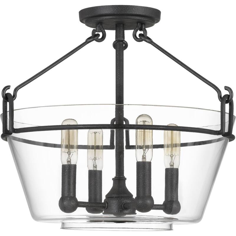 Bellevue Merrimack 4 Light 17" Wide Semi-Flush Ceiling Fixture