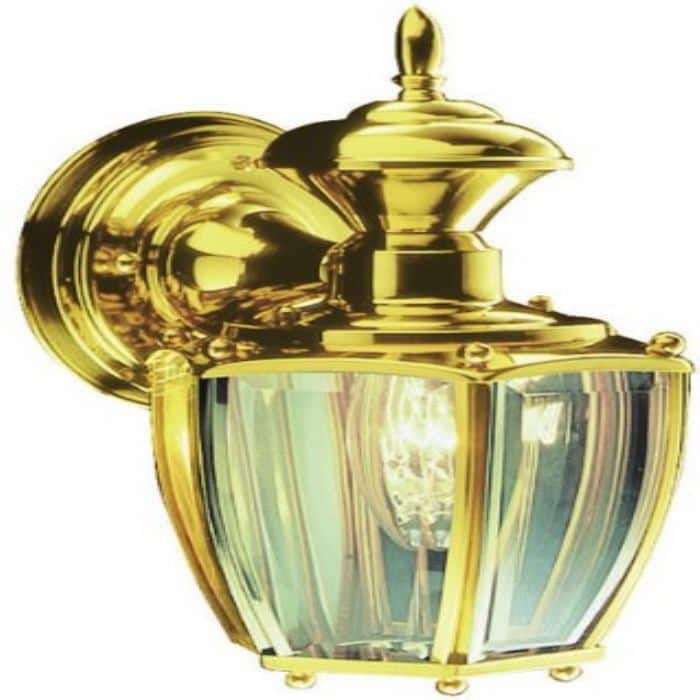 Solid brass outdoor wall light fixture