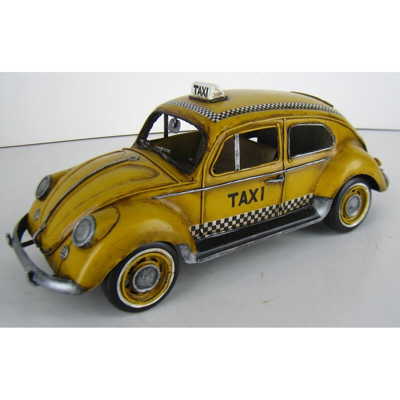 Tinplate Model Car – 1934 Vw Volkswagen Beetle Checker Taxi Car 1:12 Scale Gift