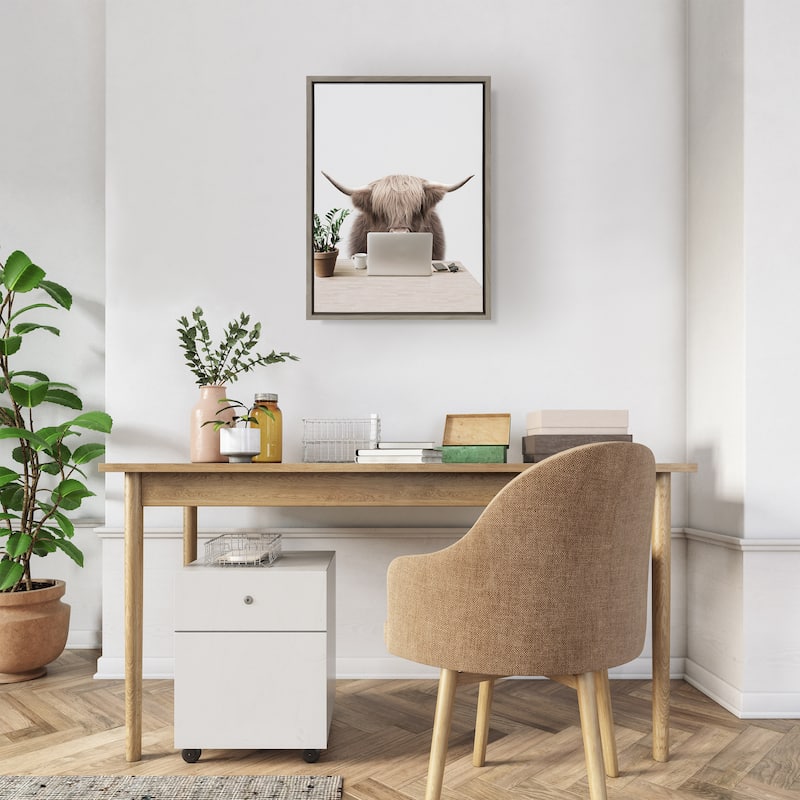 Kate and Laurel Sylvie Harry Frame Canvas by The Creative Bunch Studio