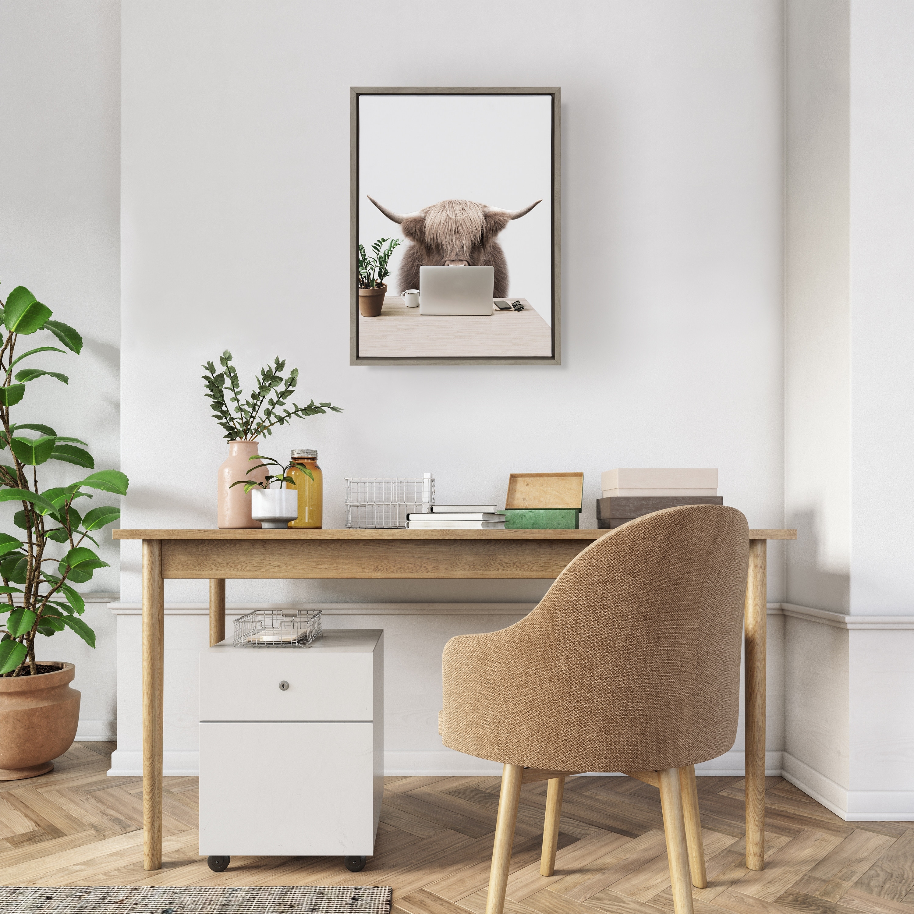 Kate and Laurel Sylvie Harry Frame Canvas by The Creative Bunch Studio