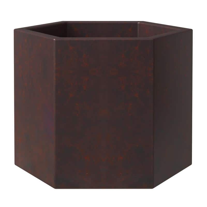 Thicket Hexagonal Lightweight Urn Fiberstone MgO Planter Pot with Drainage for Indoor Outdoor Home Office Porch Yard Garden
