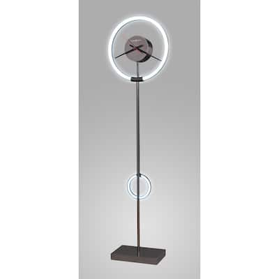 Howard Miller Silver Metal Prism LED Color-changing Floor Clock