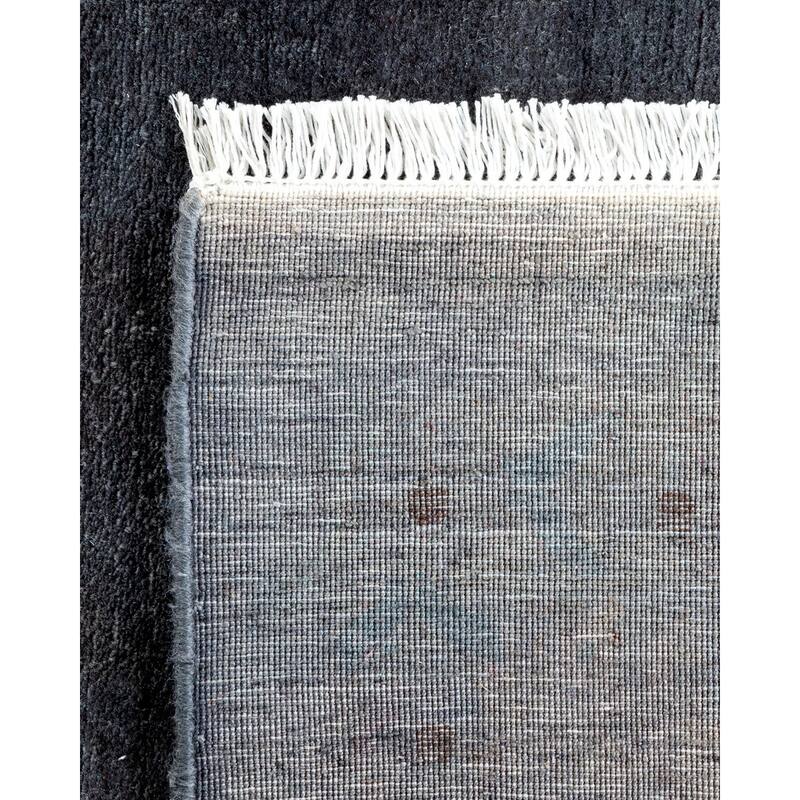 Overton Handknotted Wool Vintage Inspired Contemporary Overdyed Gray Area Rug - 17' 8" x 12' 3"