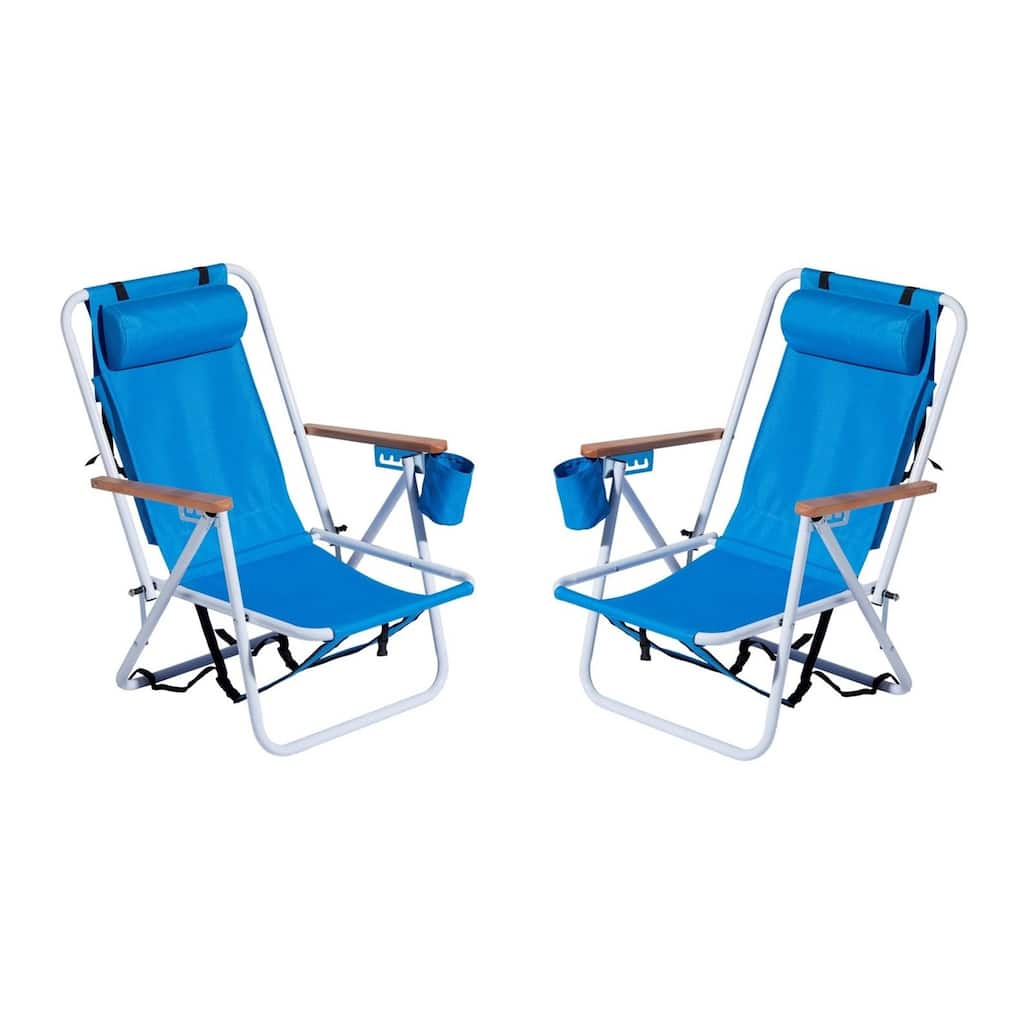 2PFCS Folding Beach Chairs