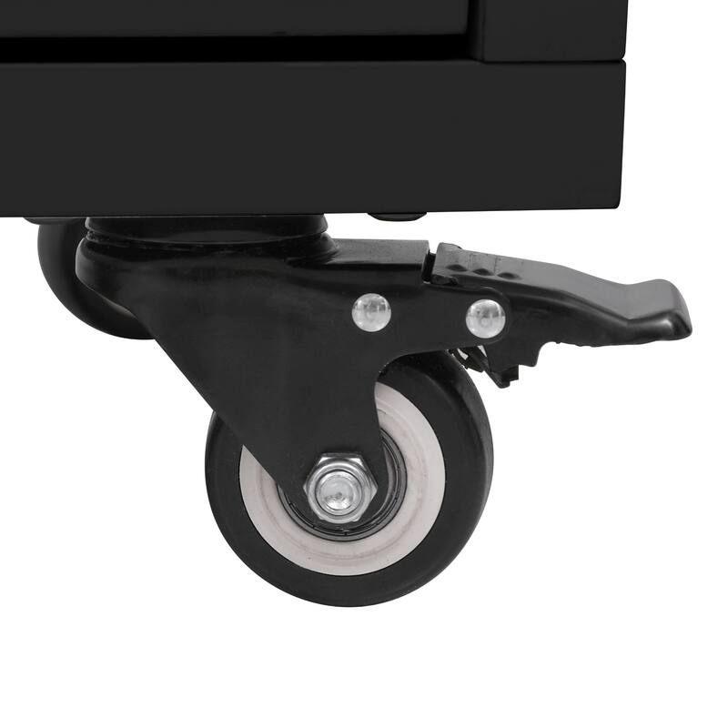 Mobile Kitchen Island 56.5 Inch with Drop Leaf 5 Drawers and USB Power Outlet