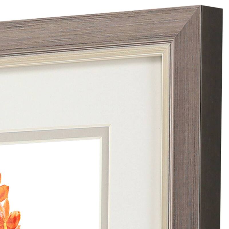 HomeRoots Set Of Two Floral Beauty I Silver Framed Wall Art