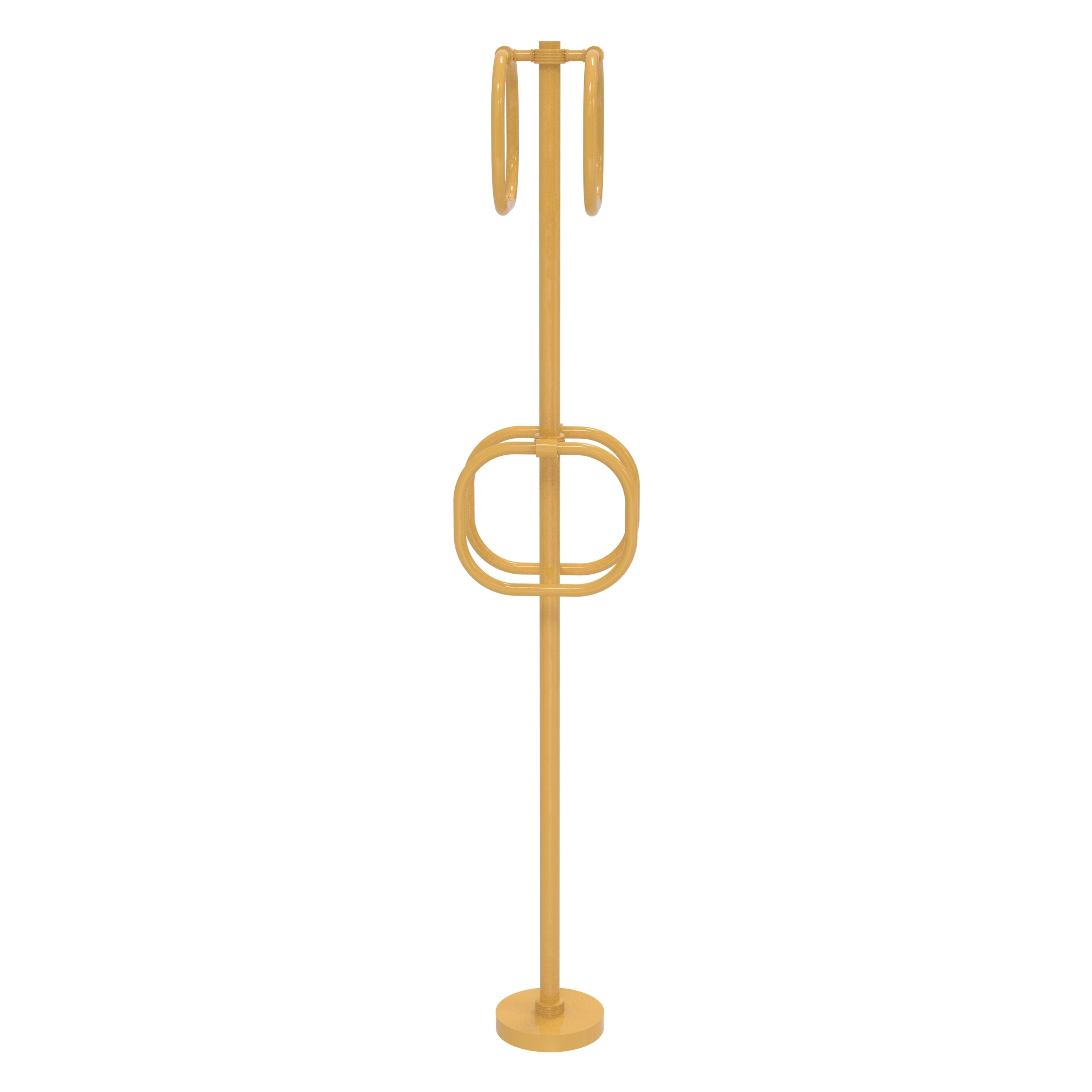 Allied Brass Towel Stand with 4 Integrated Towel Rings