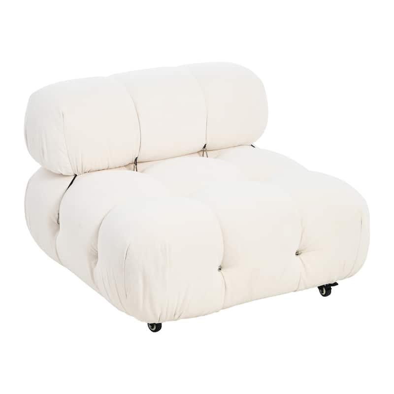 Armless Modular Chair with Locking Wheels