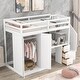 preview thumbnail 19 of 34, Twin Loft Bed with Wardrobe, Desk, Drawers, Cabinet, and Staircase, Grey White