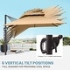 preview thumbnail 31 of 36, VredHom Double Top 10x10 FT Square Patio Cantilever Umbrella with Rod Wheel Base