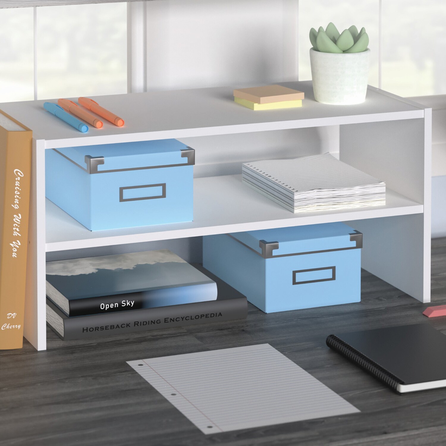 アメリカタンス ClosetMaid Stackable Storage 24-inch Wide 2-Shelf Horizontal