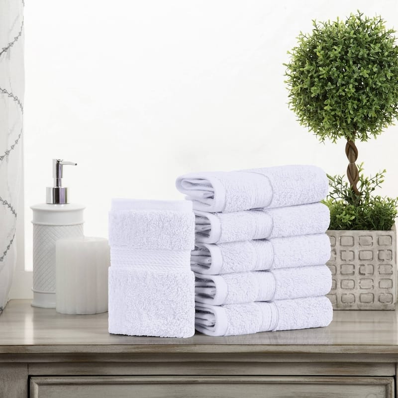 Superior Egyptian Cotton Pile Heavyweight Face Towel Set of 6
