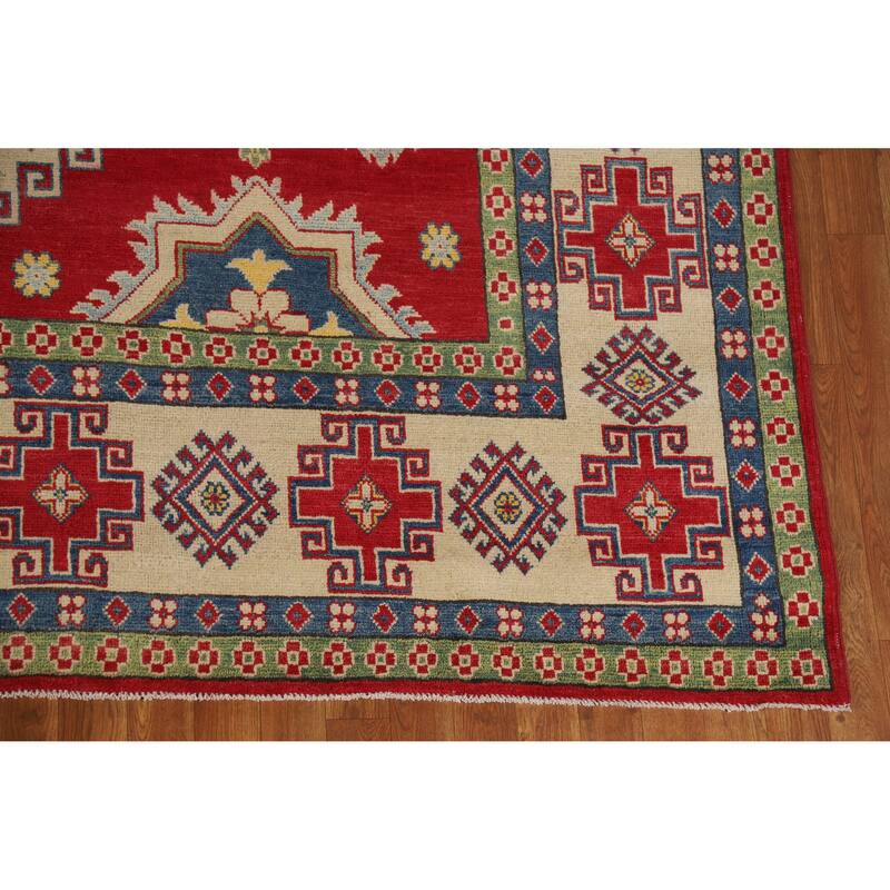 Red Kazak Oriental Area Rug Hand-Knotted Traditional Wool Carpet - 8'3" x 11'6"
