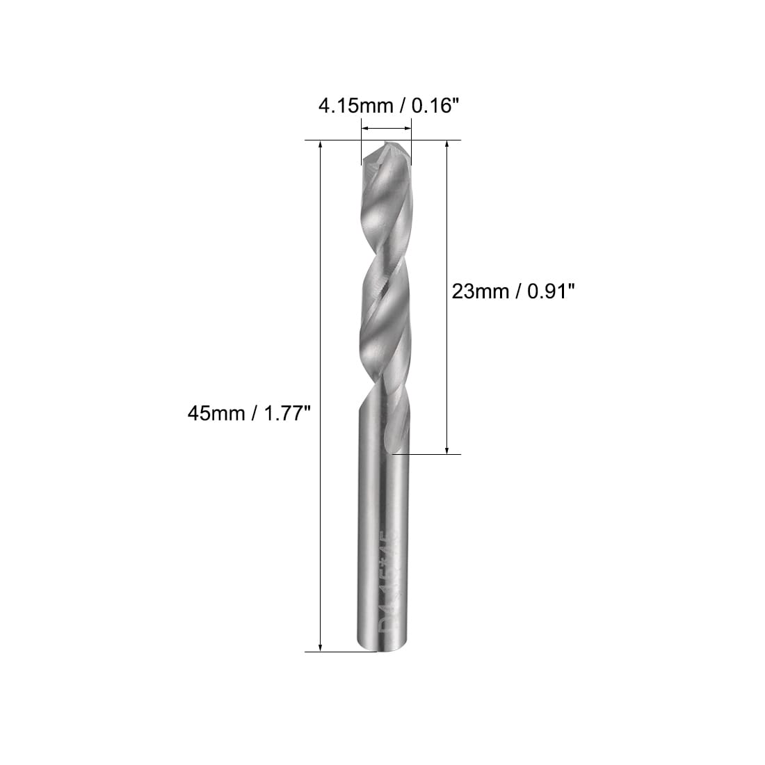 Solid Carbide Drill Bits Straight Shank for Stainless Steel Alloy 2 Pcs