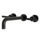 preview thumbnail 21 of 36, Manhattan 3-Hole Wall Mount Roman Tub Faucet in Brushed Brass Matte Black