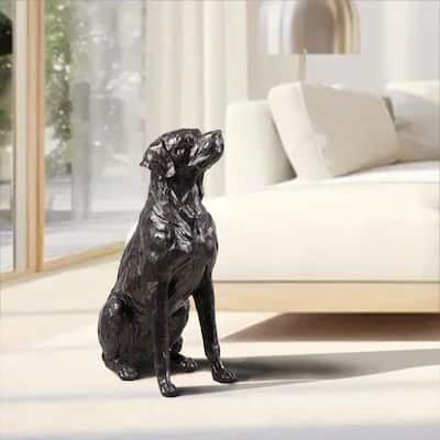 Sitting Labrador Dog Statue - 19" - Bronze