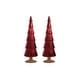 preview thumbnail 10 of 11, Dembe 13.5" Glass Tree on Gold Glitter Base, Set of 2
