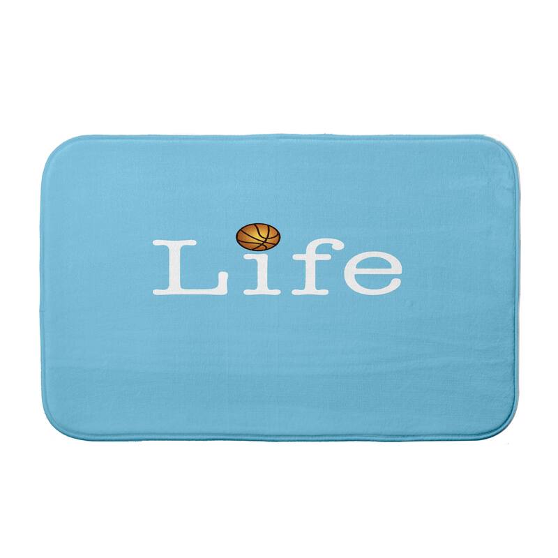 Life + Ball Bath Mat - 17 x 24 - Blue